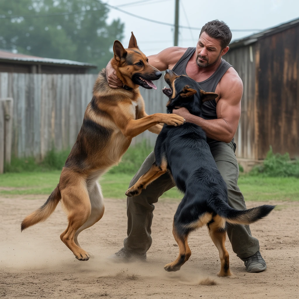 Break up a dog fight