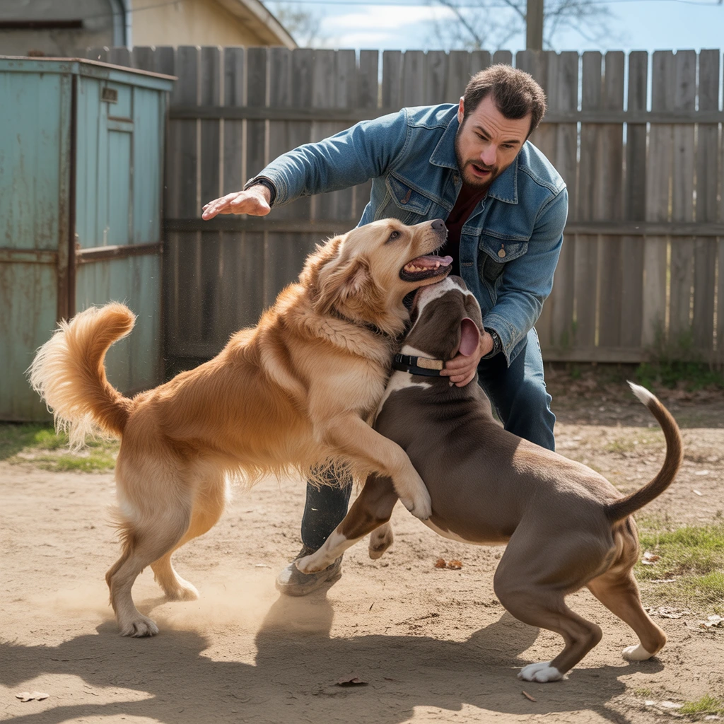 Break up a dog fight
