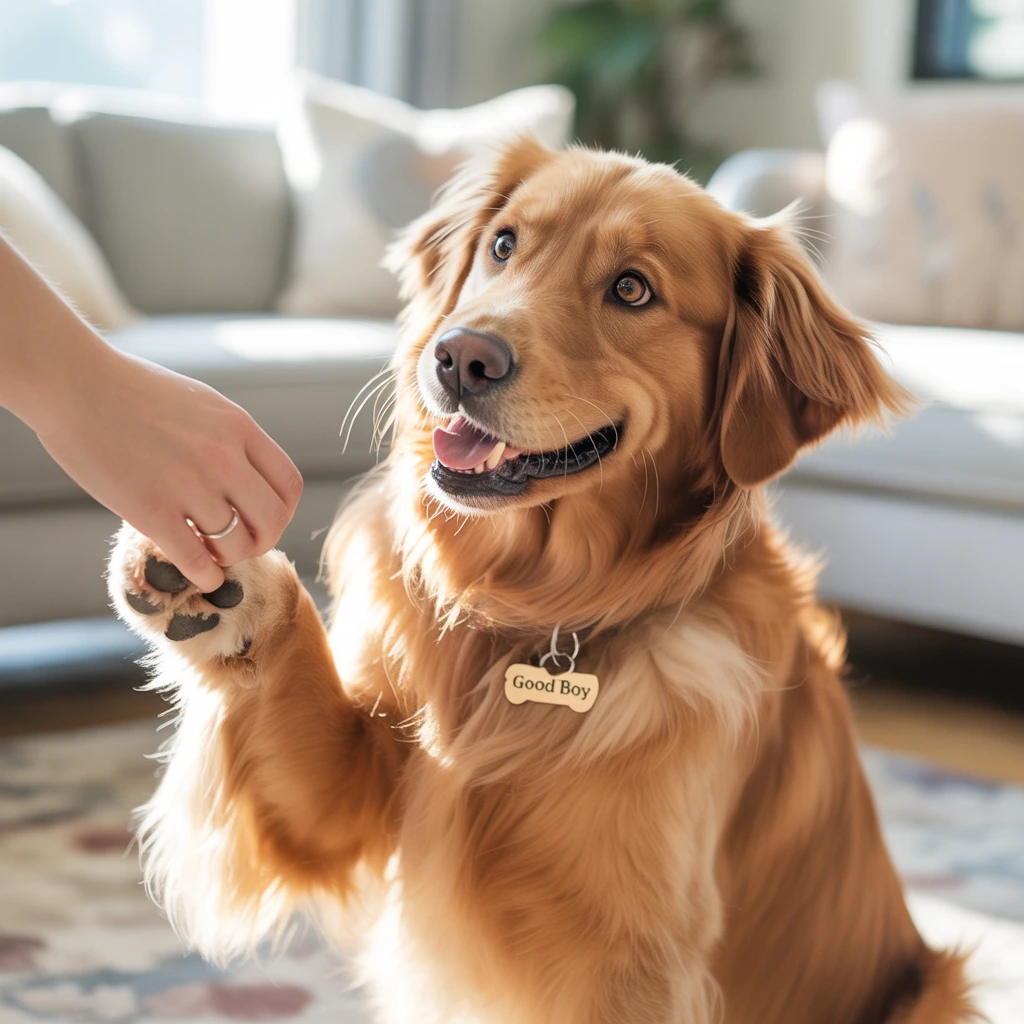 Dog pawing