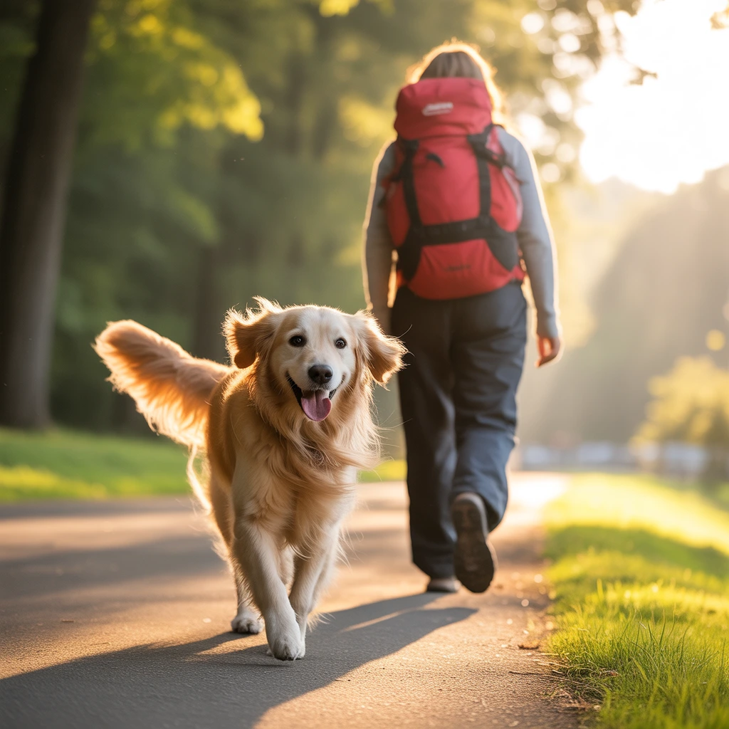 Dog follows you everywhere