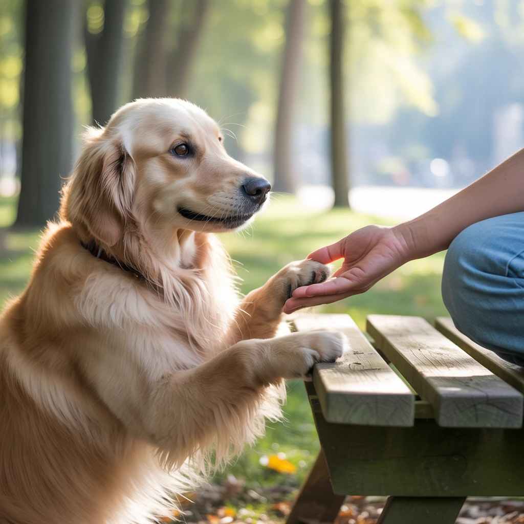 Dog pawing