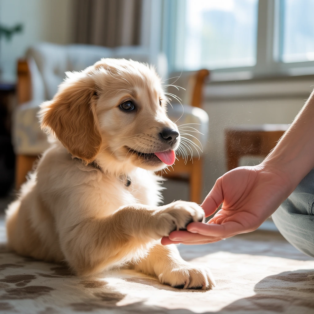 Dog pawing