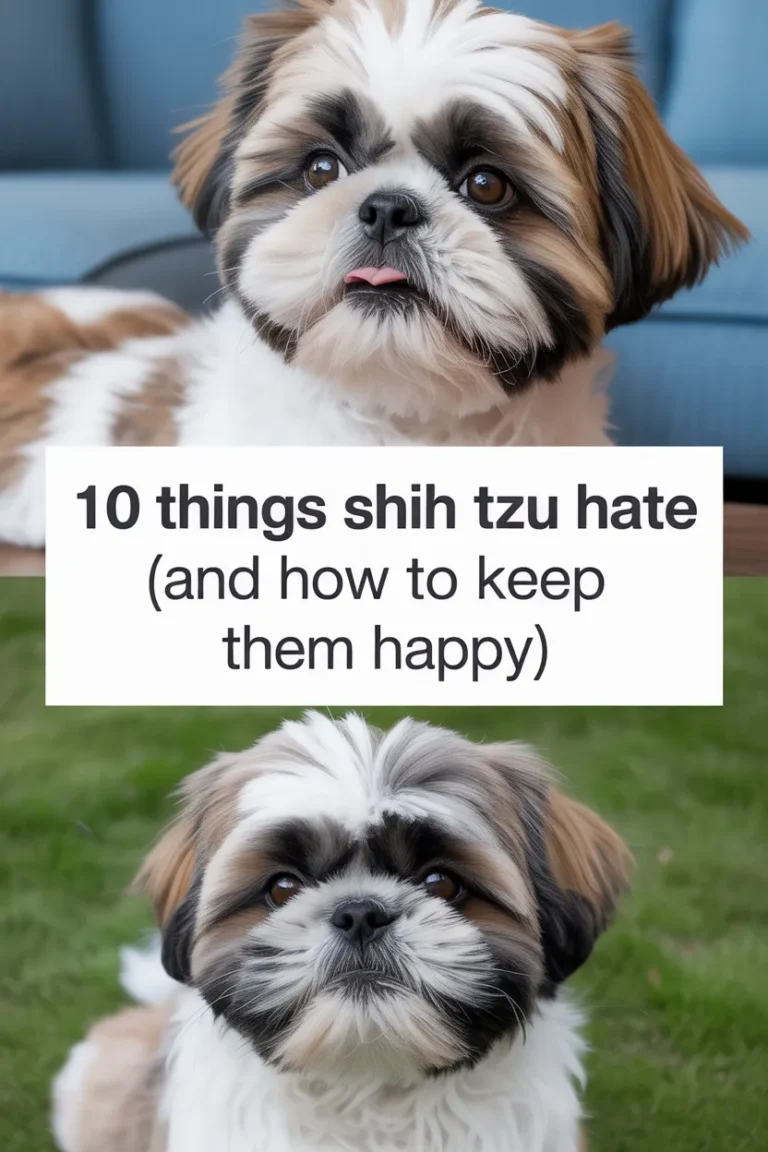 10 things shih tzu hate
