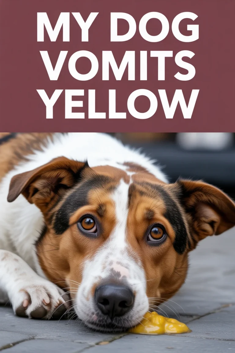Dog vomits yellow