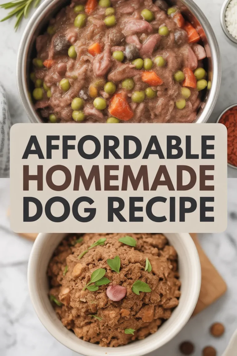 Affordable homemade dog food recipe