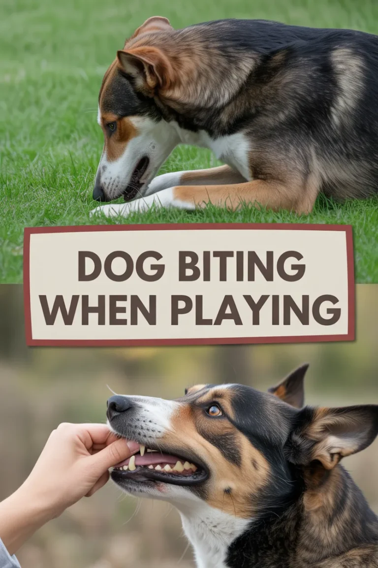 Dog biting when playing