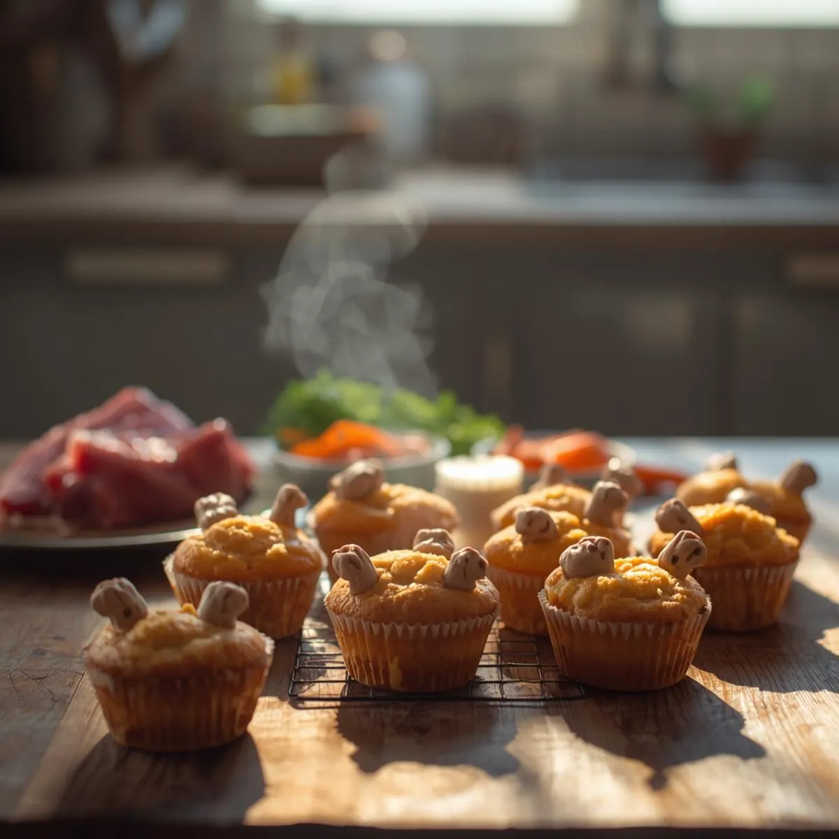 Beef and carrot Muffins for dogs IMG01