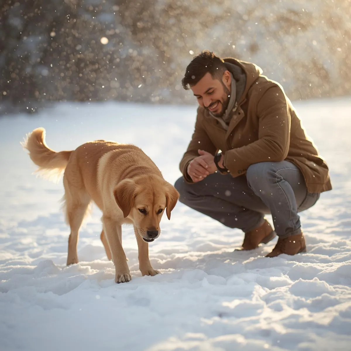 Keep your dog warm in snow IMG03