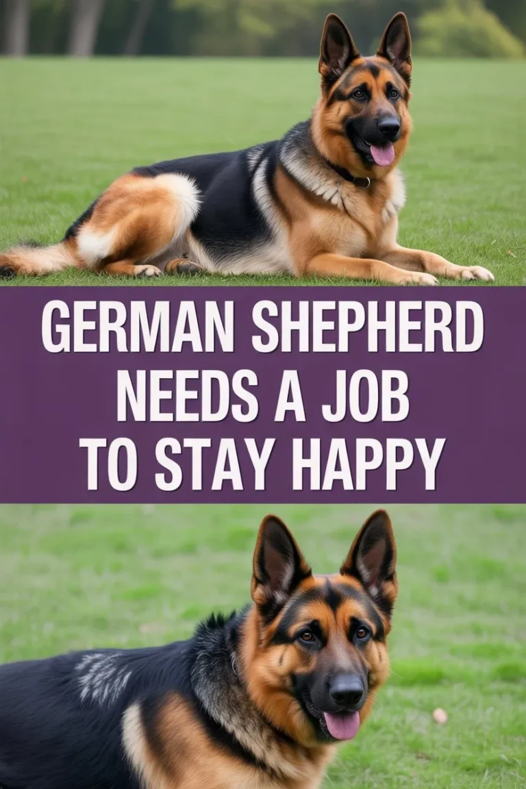 german shepherd needs a job to stay happy