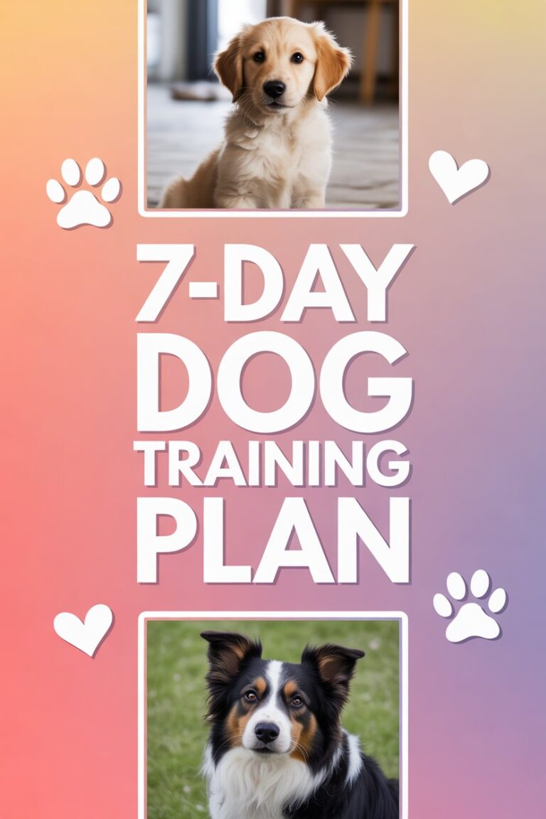 7 Day Dog Training Plan: Build Trust and Good Habits Fast