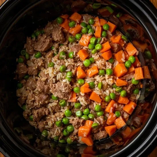 homemade dog food crockpot recipe ground beef version IMG01