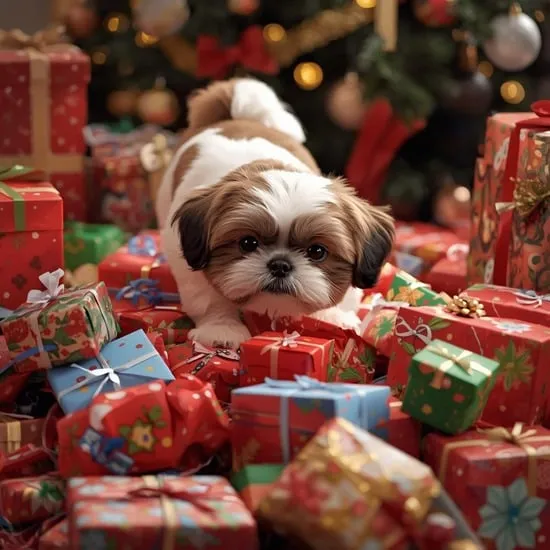14 Funny Shih Tzu Who Will Always Try to Steal Christmas IMG02