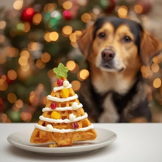 festive christmas tree waffle for dogs IMG02