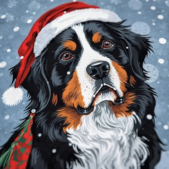 Trendy Bernese Mountain Dog Christmas Flag 2024 IMG02