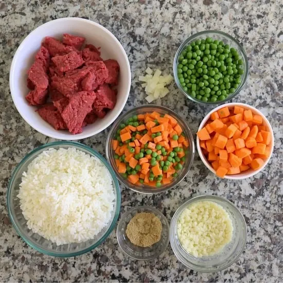 homemade dog food crockpot recipe ground beef version IMG02