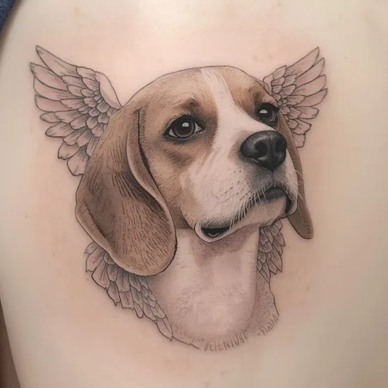 10 memorial beagle dog tattoo ideas IMG04