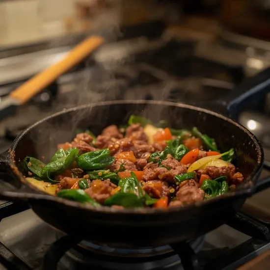 beef mince spinach stir protein packed and cat approved IMG04