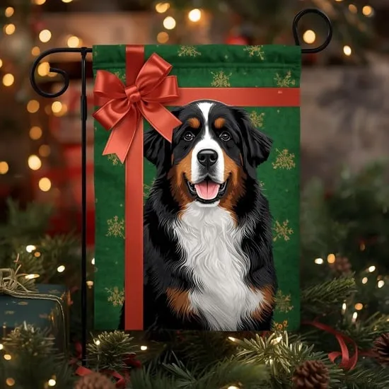 Trendy Bernese Mountain Dog Christmas Flag 2024 IMG05