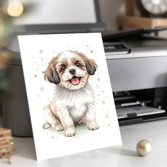 Christmas Shih Tzu Puppies Instant Download IMG05