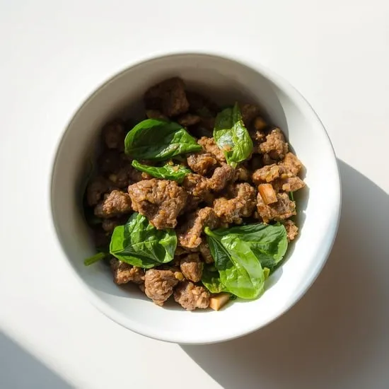 beef mince spinach stir protein packed and cat approved IMG06