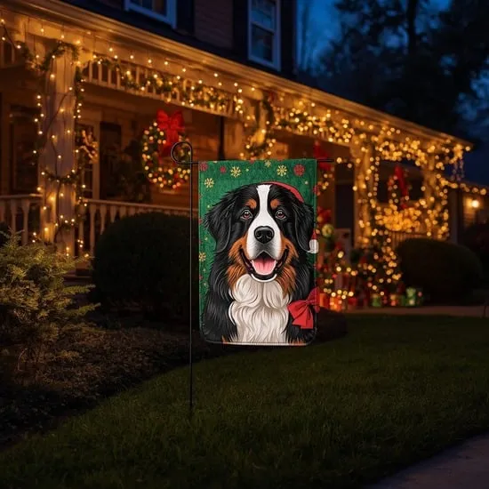 Trendy Bernese Mountain Dog Christmas Flag 2024 IMG06
