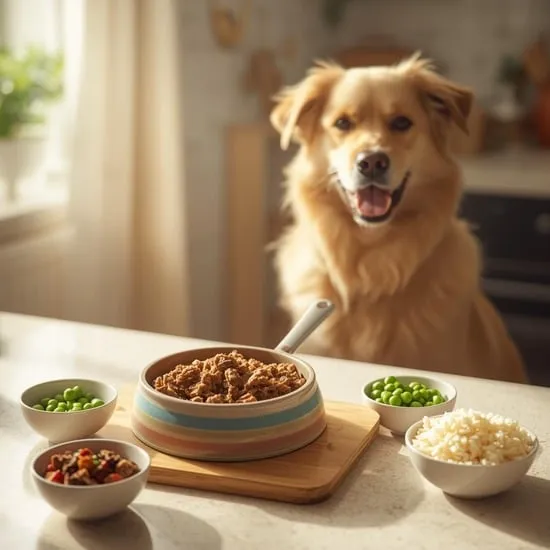 beef rice peas homemade dog food idea IMG01