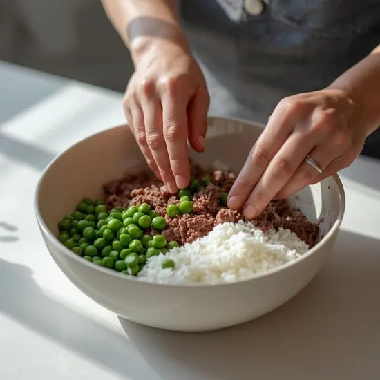 beef rice peas homemade dog food idea IMG02