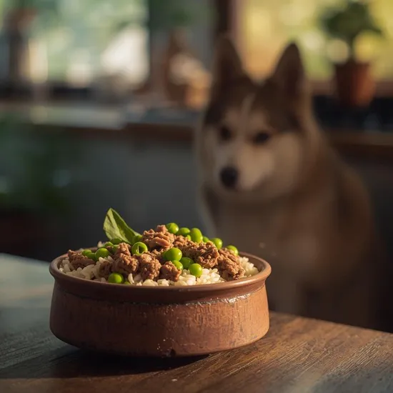 beef rice peas recipe for dogs IMG01
