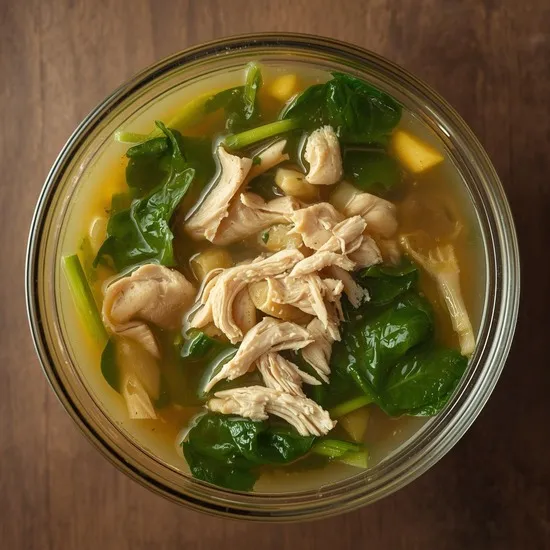 chicken spinach immune boosting soup for dogs IMG02
