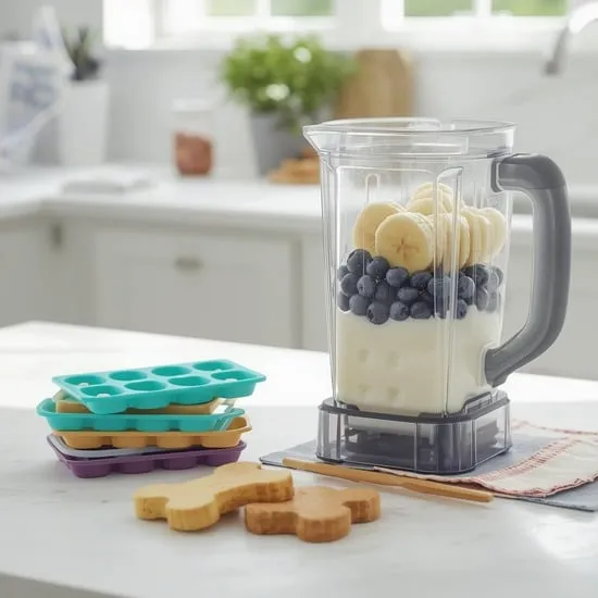 blueberry banana yogurt frozen dog treats recipe IMG02