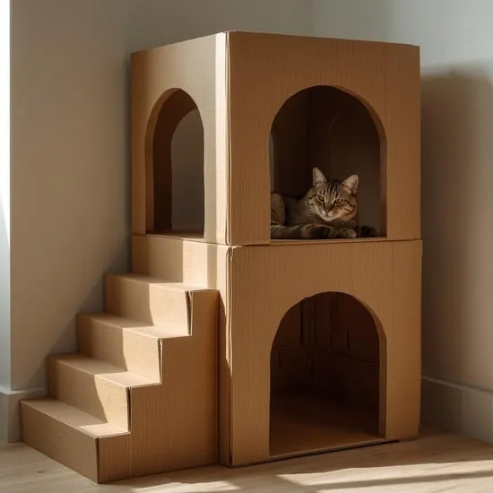15 diy cardboard cat house ideas IMG06