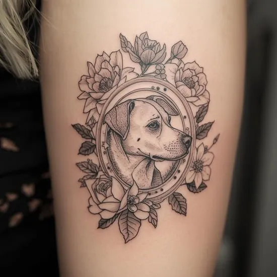 7 dog memorial locket tattoo ideas IMG06
