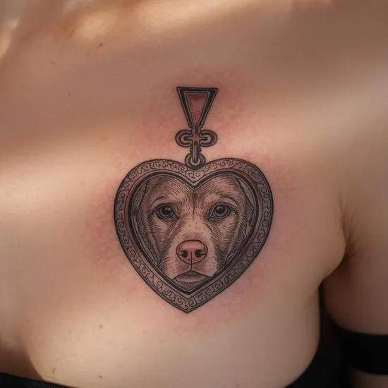 7 dog memorial locket tattoo ideas IMG07