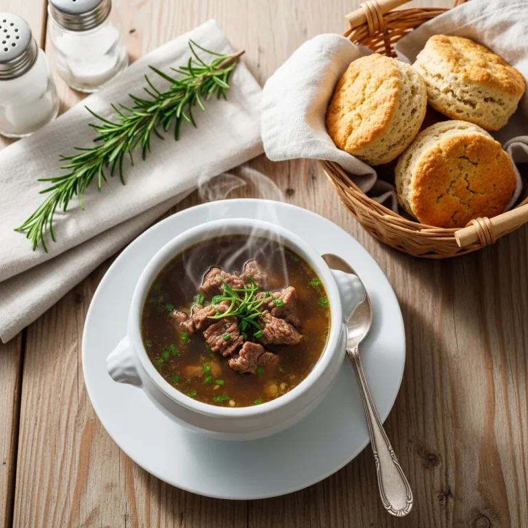 4-Ingredient Beef Broth & Oat Biscuits: The Cozy Combo You Need