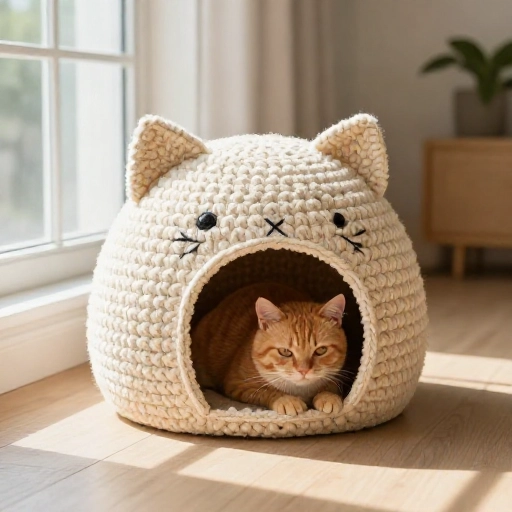 15 Crochet Cat Caves That Make Perfect Napping Spots