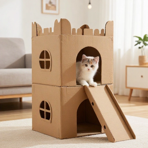 15 Kitten-Approved Cardboard Play House Designs for DIY Cat Parents Who Want Cheap & Cute Fun