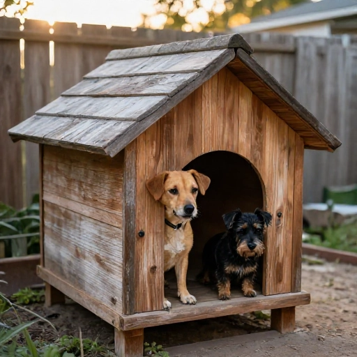 15 DIY Double Dog Houses with a Shared Roofline That Two Pups Will Actually Share